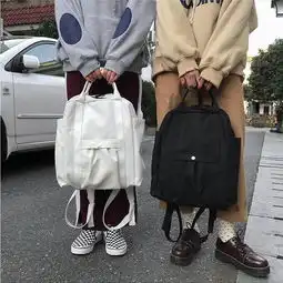 ins超火包书包女韩版简约百搭chic高中学生背包潮双肩包2019新款