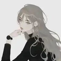 动漫女头像高冷系灰白情