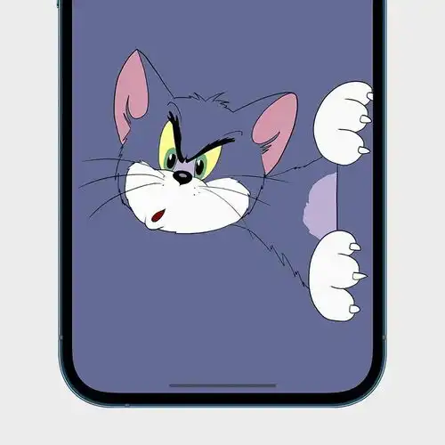 壁纸猫和老鼠,纯色背景8