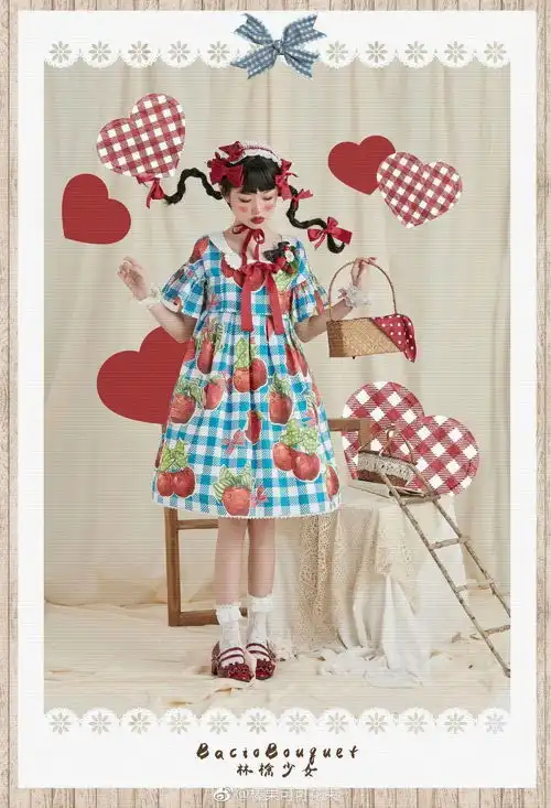 苹果柄lolita盘点,清爽可爱超级适合夏天