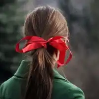 最新qq欧美女生背影头像欧美风蝴蝶结发饰