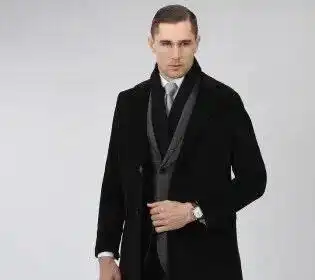 冬季男士黑色羊毛呢大衣如何搭配各类单品让自己更加的出彩