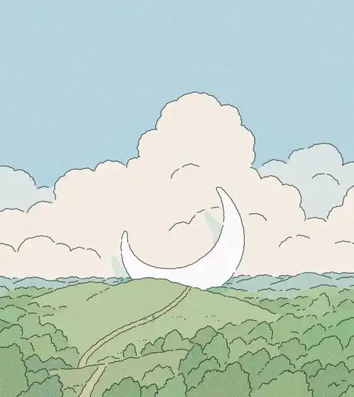 插画壁纸今日份治愈系绿色夏日主题动漫小场景