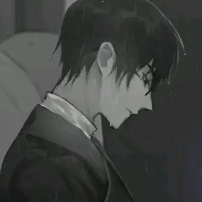 白色系二次元男生头像二