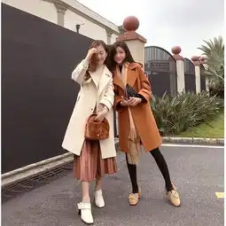 不易过时毛呢大衣,富有朝气显少女气息