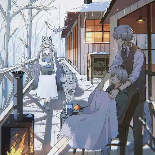 场景插画明日方舟这画风太帅了春夏秋冬系列动漫场景