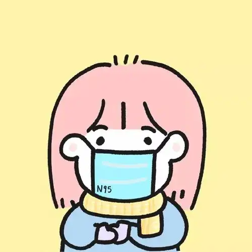 一男一女,戴好口罩,平安过年