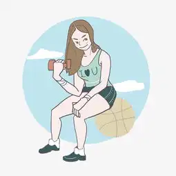 健身女孩举哑铃插画图片素材其他格式下载动漫人物大全
