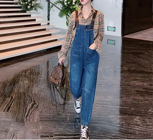 背带裤这样搭配更洋气,减龄,2020新款时尚背带裤推荐