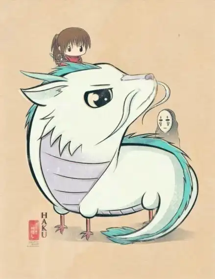 宫崎骏的大眼萌物们千与千寻白龙