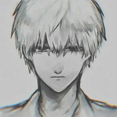 灰白系动漫头像高清男生