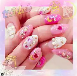 最新美少女战士美甲集锦,粉色系甲色与少女心最搭