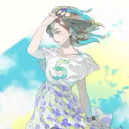 二次元头像冰蓝系女生图