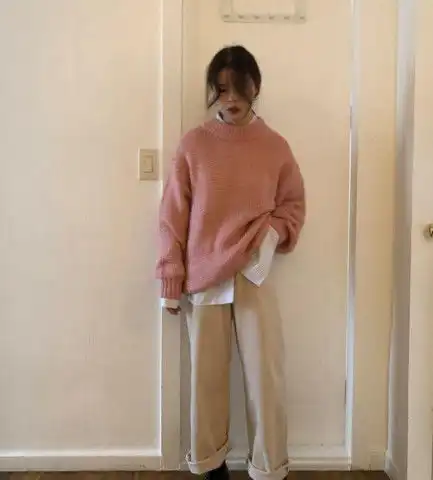 各色毛衣裙装or裤装,打造冷淡ins风