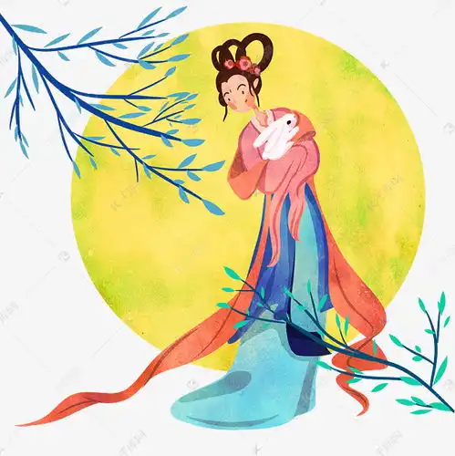 中秋嫦娥仙子抱玉兔佳节素材图片免费下载千库网