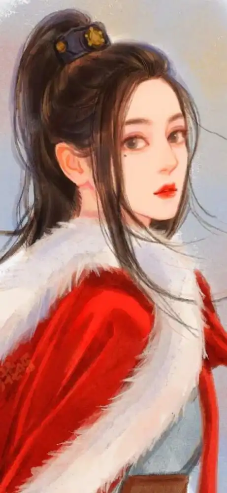 绝美仙气女生头像插画壁纸,闪闪发光,太美了