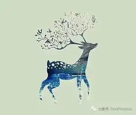 鹿头像手绘系列图片浮世