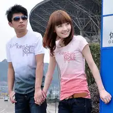 情侣装夏装新款韩国情侣t恤女短袖2013夏季套装韩版女装情侣衫