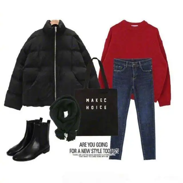 红色毛衣的8种穿搭,最ins也最时髦,让你红红火火过新年