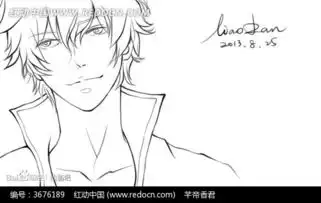 男子头像卡通手绘线稿图片免费下载编号3676189红动网