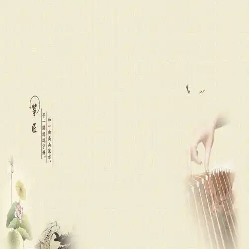 中国风古筝主图背景图平面电商创意素材素材