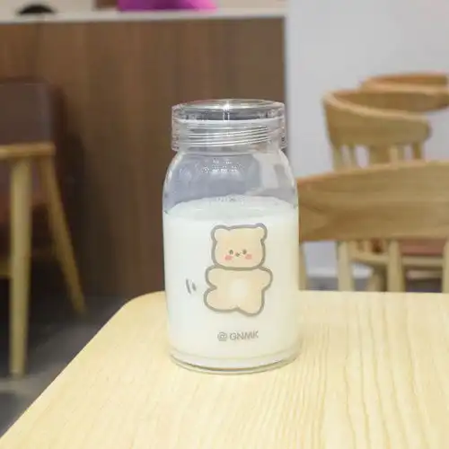 日系斜挎水杯简约清新森系女学生便携杯子女可爱少女玻璃杯ins风