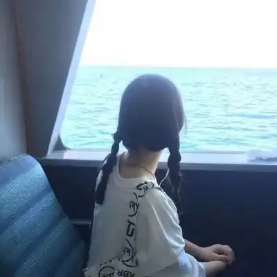 背影头像,蓝色系