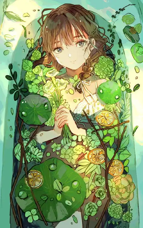 花和女孩子何须浅碧深红色,自是花中第一流