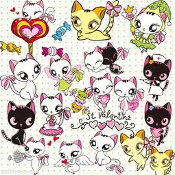 可爱卡通小猫图片
