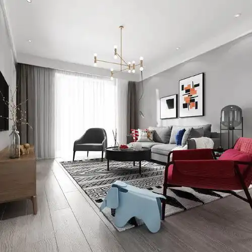 110平北欧三居室客厅可真漂亮,简单中又透露出精致的文艺范