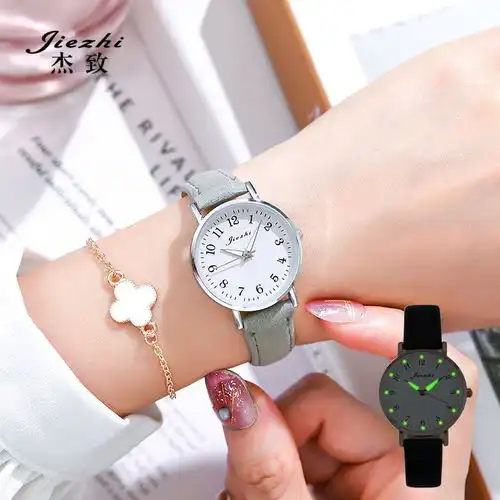ins手表女学生韩版简约时尚潮流复古少女心学院风防水夜光正品表