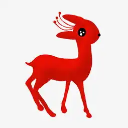 圣诞节卡通手绘梅花鹿插画图片素材其他格式下载动漫人物大全