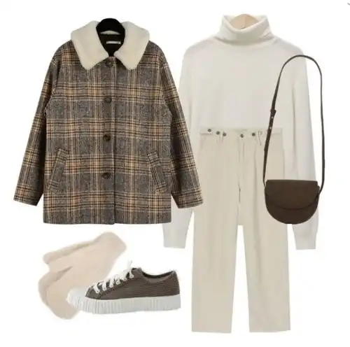 14套韩系冬日搭配,照着穿就行