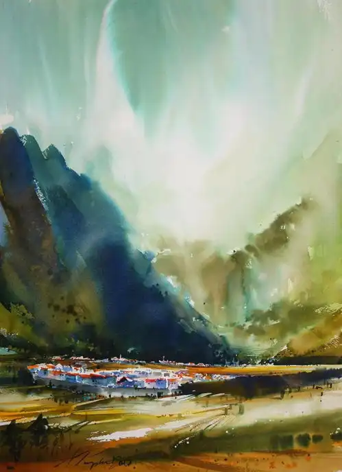 超诗意的治愈系水彩画,看完感觉世界都温柔了