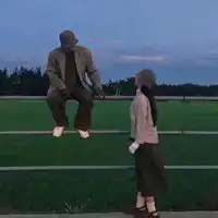 动漫绿色系情侣头像一男