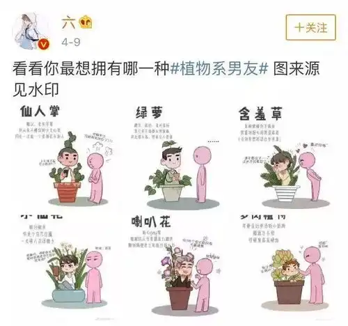 多肉小奶狗绿萝老好人水仙油腻男你的男友像什么植物