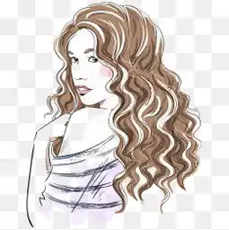 免费下载卷发女孩图片大全千库网png