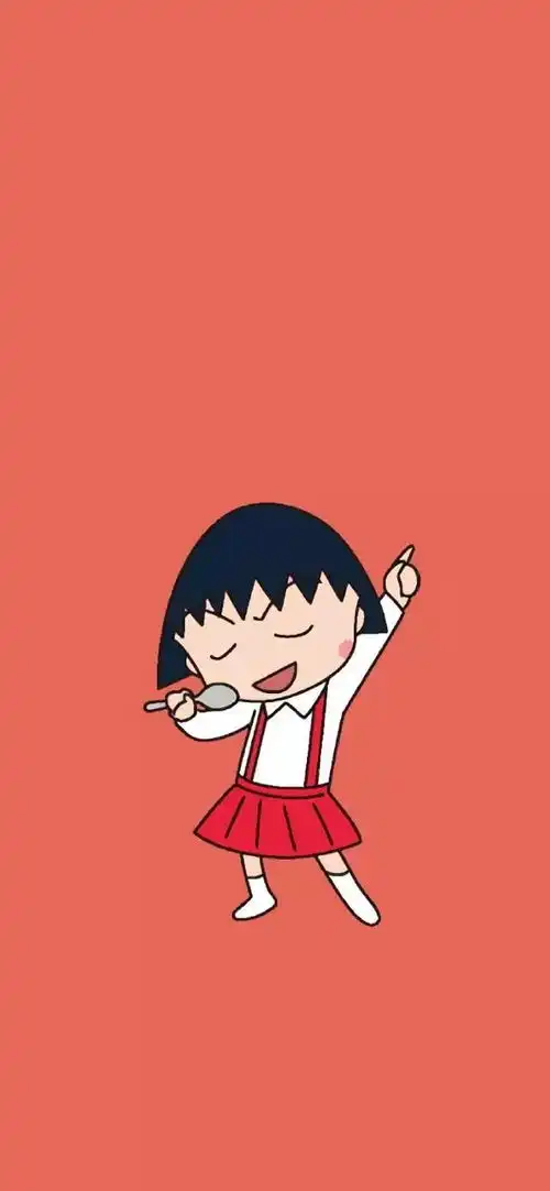 樱桃小丸子壁纸,可爱壁纸无水印,卡通动漫头像童年回忆背景图