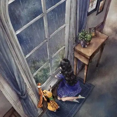 韩国插画师的治愈系作品森林女孩日记,每一张都能当壁纸