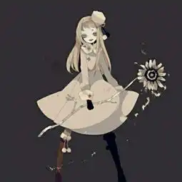 黑暗丧系动漫图片女生头像二次元病娇少女图片