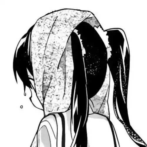 动漫女头黑白女生头像