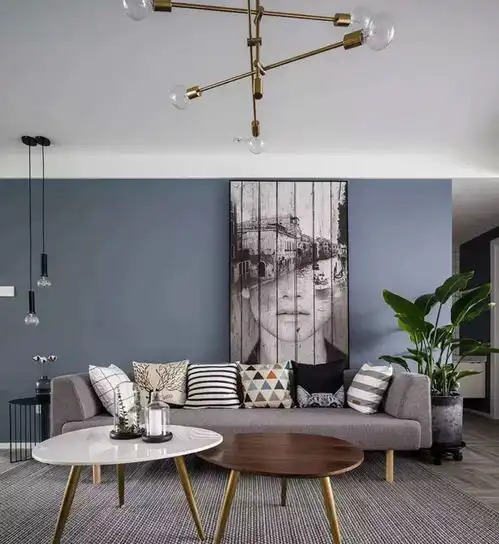 比轻奢有质感,比高级灰有范,蓝灰色北欧风装修真是漂亮