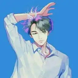 紫色星空动漫头像男生头