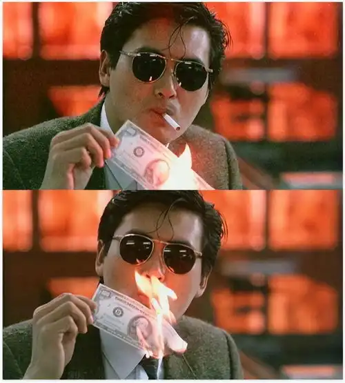 微信头像周润发点烟