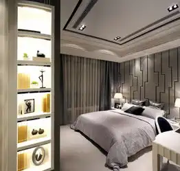 现代风格时尚灰色卧室设计案例