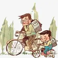 爸爸和儿子的头像一对父子卡通动漫头像