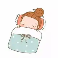 卡通动物躺平睡觉系列微信头像