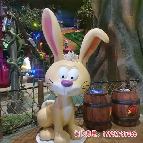 玻璃钢卡通动物兔子安阳兔子树脂雕塑订制
