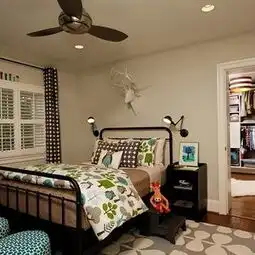 绿色清新的宝宝儿童房效果图效果图