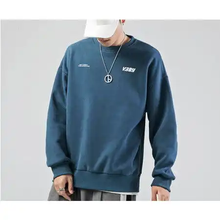 极度寒冷韩路日系男装主推款2020秋季新款加绒卫衣男宽松圆领印花外套潮